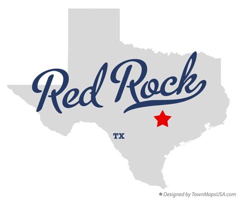 Map of Red Rock, TX, Texas