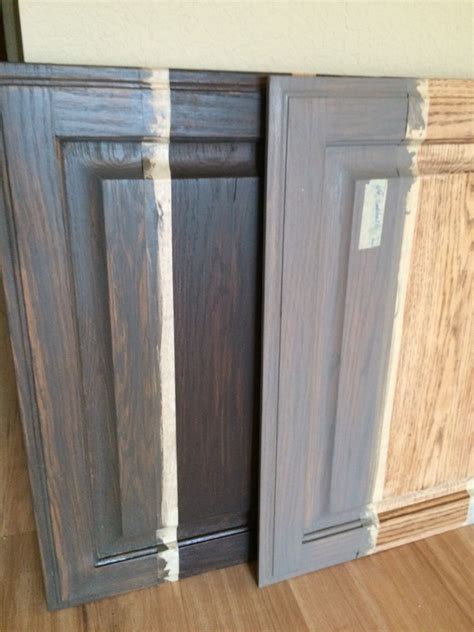 Restaining oak cabinets | Stained kitchen cabinets, Staining cabinets ...