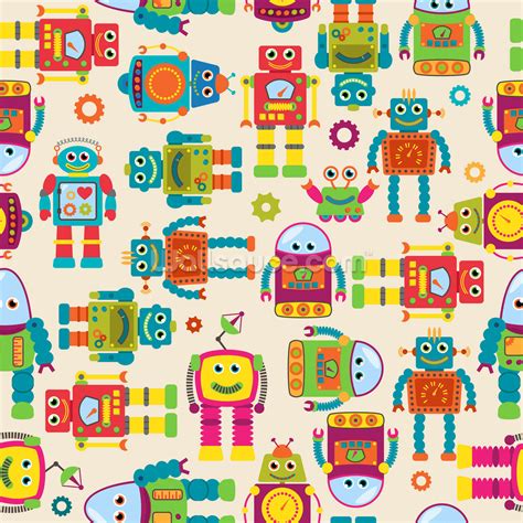 Cute Robots Wallpaper | Wallsauce CA