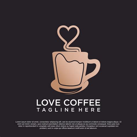 Love coffee logo design Premium Vector 10840753 Vector Art at Vecteezy