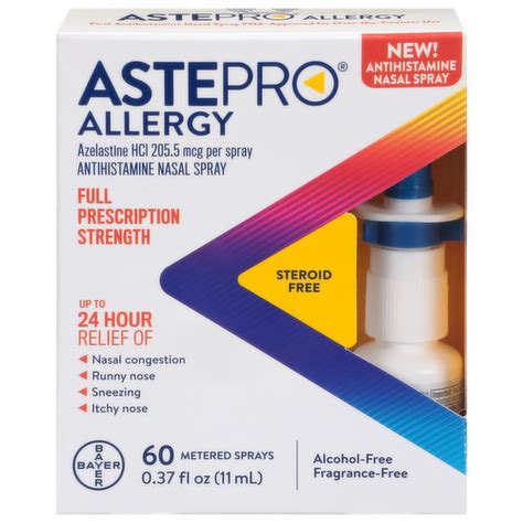 Astepro Nasal Spray, Antihistamine, Full Prescription Strength, Allergy ...