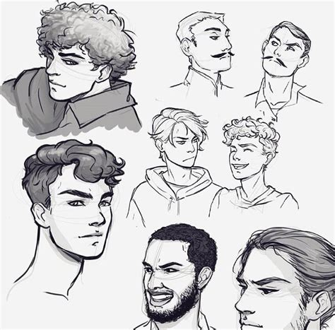 17+ Fabulous Drawings Of Curly Hairstyles For Men