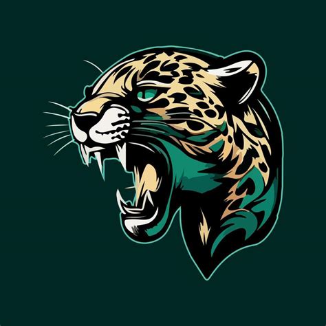 Jaguar head mascot esport logo vector illustration with isolated ...