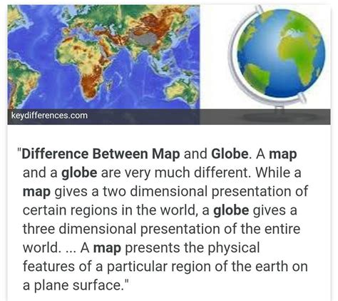 Difference Between Globe And Map - Maps For You