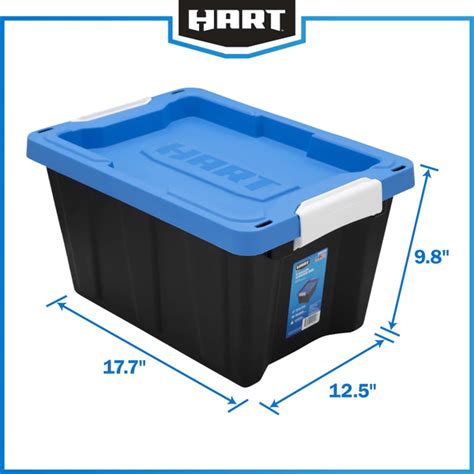 HART 50 Gallon Wheeled Plastic Storage Bin Container, Black, 47% OFF