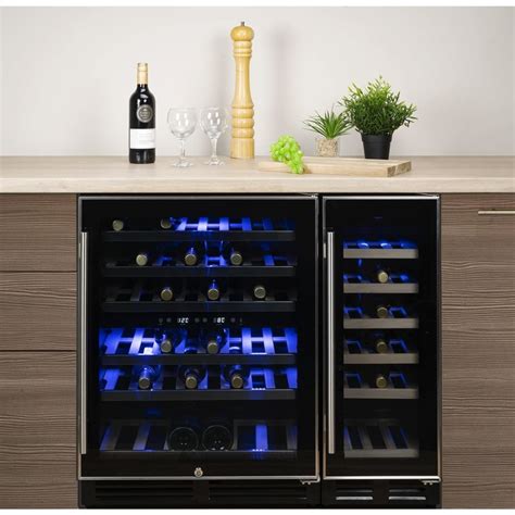 electriQ 18 Bottle Freestanding Under Counter Wine Cooler Full Single ...