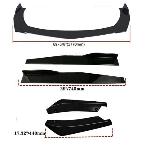 For Chevy Camaro Front Rear Bumper Lip Spoiler Splitter Body Kit Side Skirt - Blog Mercado ...