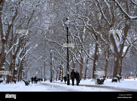 Winter Snowfall - Hyde Park - London Stock Photo - Alamy