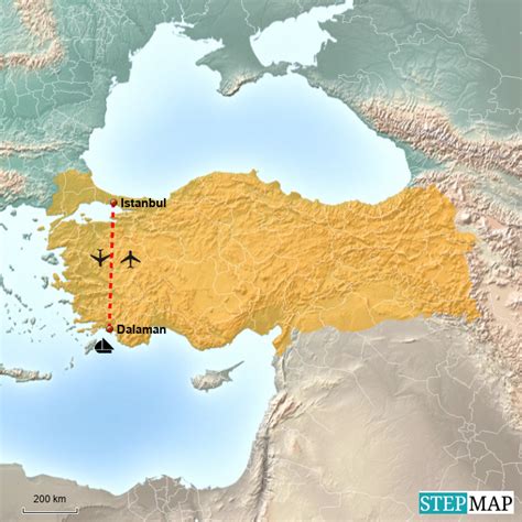 StepMap - istanbul dalaman - Landkarte für Germany