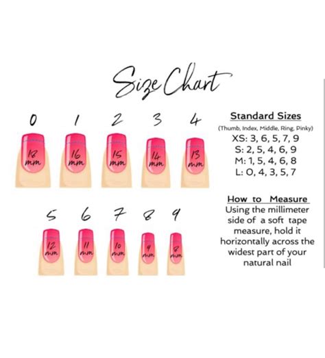 Acrylic Nail Sizing Guide Includes 11 tips for measuring | Etsy