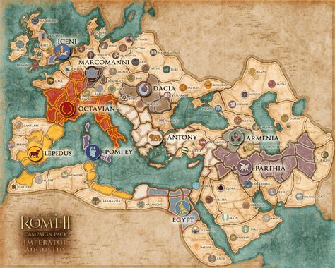 Total War: Rome II Reveals Full Imperator Augustus Campaign Map, All ...