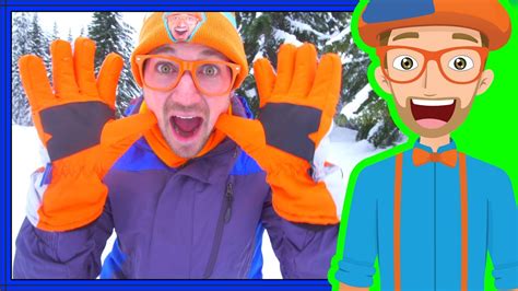 Snowmobile in the Snow with Blippi | Winter Outfit for Kids - YouTube