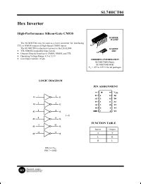 SLS 74HCT04 Series Datasheets. 74HCT04, HCT04, SL74HCT04 Datasheet.