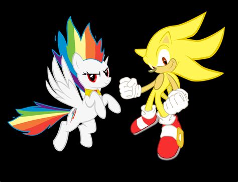 Super Sonic and Rainbow Dash!! by GeoNine on DeviantArt