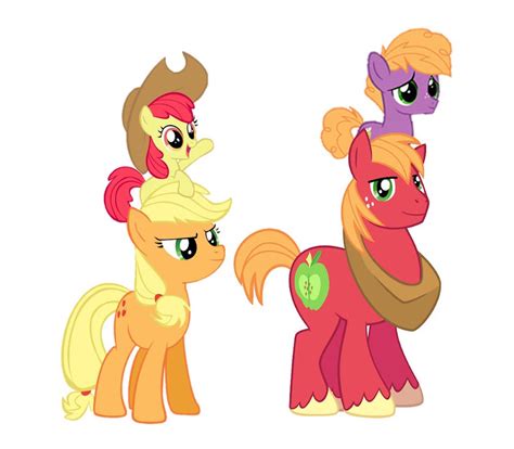 Applejack and Big Mac with their kids by DarkMoonAnimation on DeviantArt