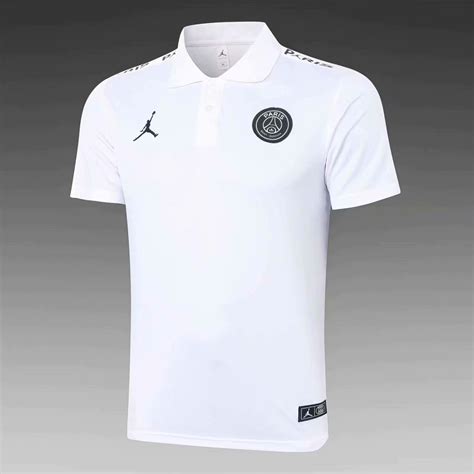 20/21 Adult Paris Jordan white short sleeve Polo football shirt soccer jersey