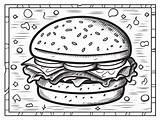 Fast Food Creativity Adult Coloring  Page sketch template