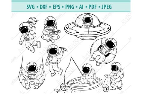 Cute Astronaut Svg, Kid astronaut Svg, Space Png, (1501326)