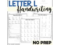 Letter L Handwriting Worksheets by Teach Simple