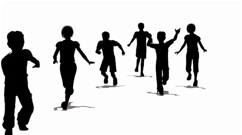 Kids Running Silhouette at GetDrawings | Free download