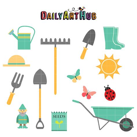 Gardener Tools Clip Art Set – Daily Art Hub – Free Clip Art Everyday