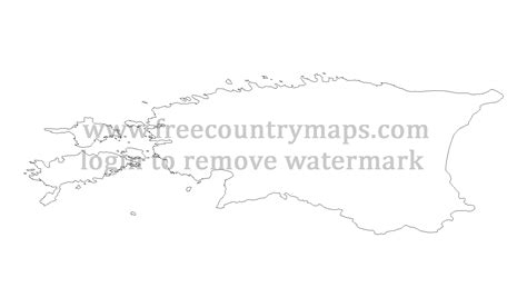 Outline maps of Estonia : Vector and gif map for YouTube