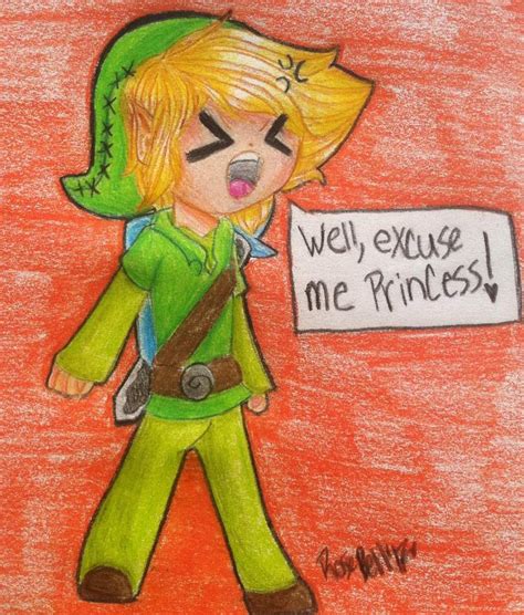 Toon Link, Well excuse me princess by RoseFeatherArt on DeviantArt