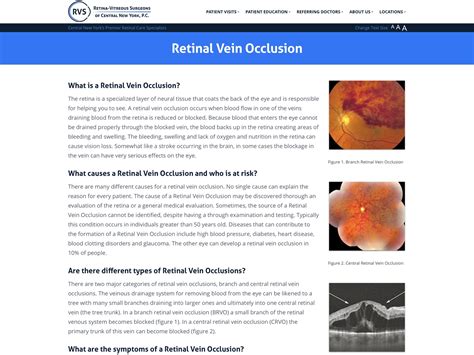 Retinal Vein Occlusion - Retina-Vitreous Surgeons of CNY