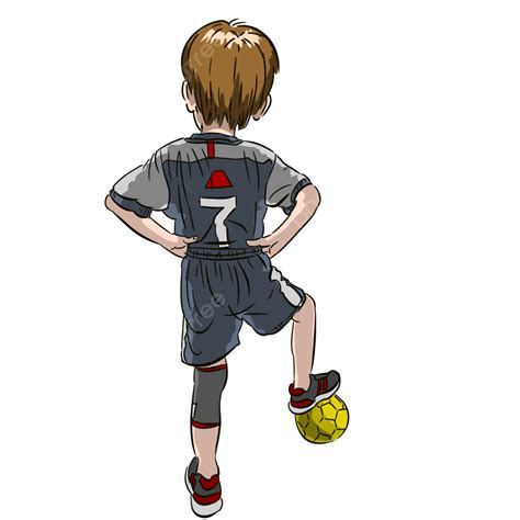 Children Play Football PNG Transparent, Cartoon Character Vector Of Children Playing Football ...