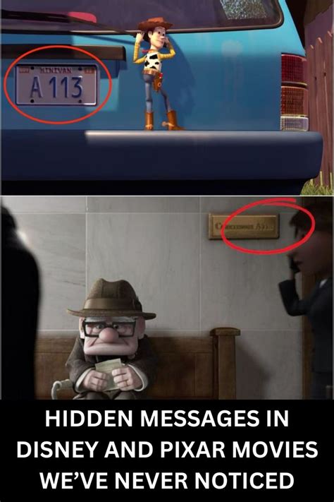 HIDDEN MESSAGES IN DISNEY AND PIXAR MOVIES WE’VE NEVER NOTICED in 2023 | Pixar movies, Cute ...