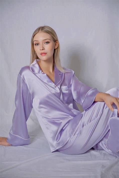 Luxury Violet Silk Pajama Set (Initials Available) – MoriJasmine