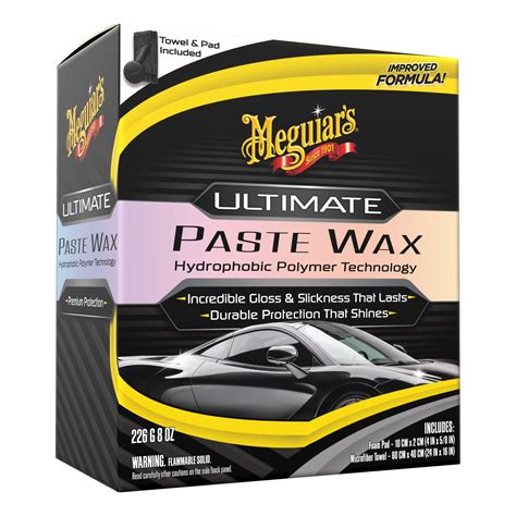 Meguiar's Ultimate Paste Wax, Long-Lasting, Easy to Use Synthetic Wax ...