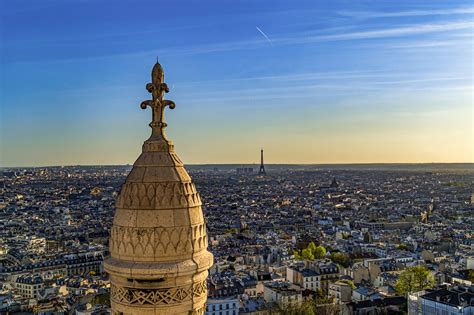 Tower View from Sacre Coeur Cathedral, France