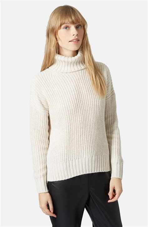 Topshop Chunky Ribbed Turtleneck Sweater | Nordstrom