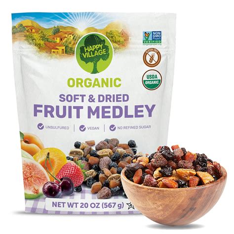 Happy Village Organic Soft & Dried Fruit Medley, 567g | C...