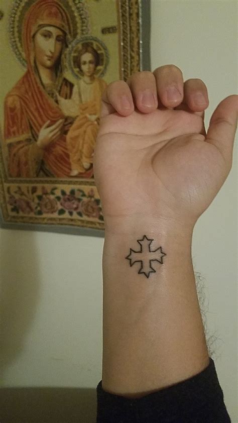 Finally got my Coptic cross tattoo! Merry Coptic Christmas! : r/OrthodoxChristianity