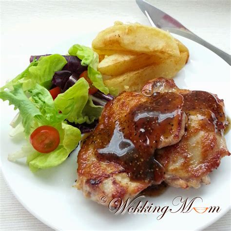 Let's get Wokking!: {Black Pepper Chicken Chop } 黑胡椒鸡扒 | Singapore Food Blog on easy recipes