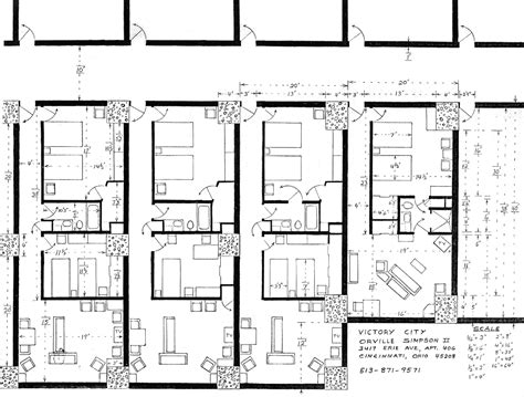 Victory City Tour: Floor Plan of One- and Two-Bedroom Apartments