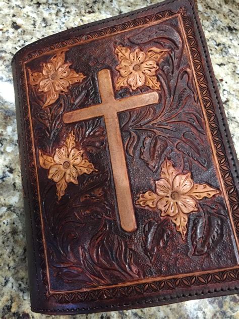 Beautiful Hand Tooled Leather Bible Cover With Special Dye - Etsy