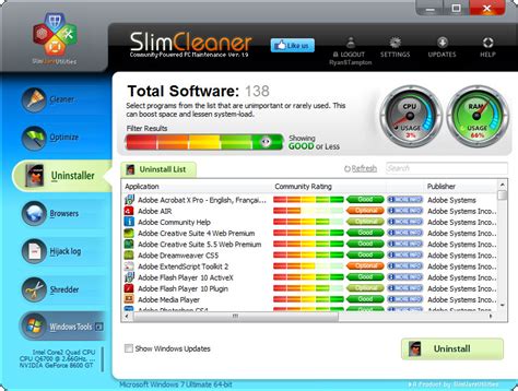 SlimCleaner 4.0.30422 free download - Software reviews, downloads, news, free trials, freeware ...