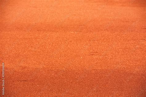 Red clay court tennis background texture. Tennis court close-up of gravel surface. Stock Photo ...