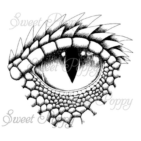 Dragon Dinosaur Monster Eye Tattoo Sketch Stock Vector, 54% OFF