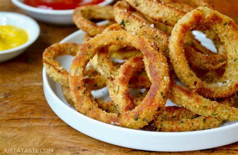 Crispy Baked Onion Rings - Just a Taste