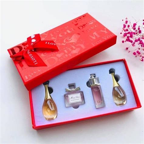 Christian Dior 4 in 1 (5ml x 4) Miniature Gift Set (Red Box) Perfume f – BlushyLady