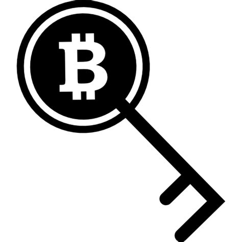 Bitcoin key or password symbol icon