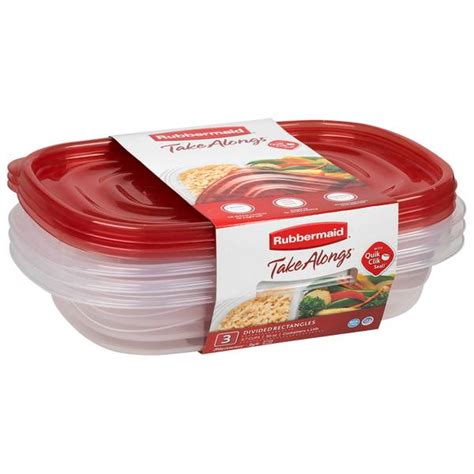 Rubbermaid TakeAlongs Divided Rectangular Containers