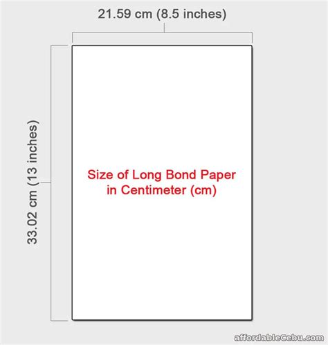 What Is The Size Of Long Bond Paper: Unraveling the Dimensions