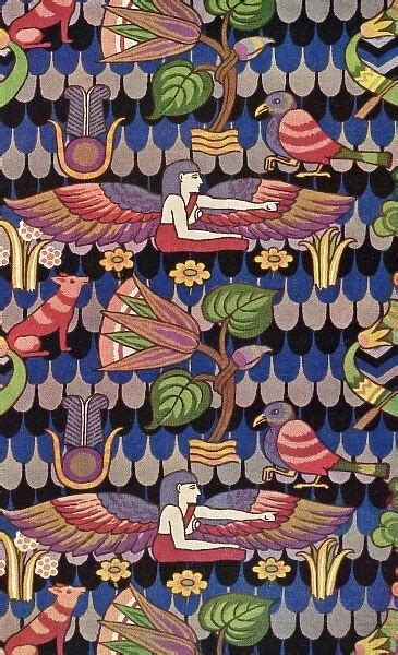 Egyptian pattern for fabric Date: 1922 (Print #8360908). Cards