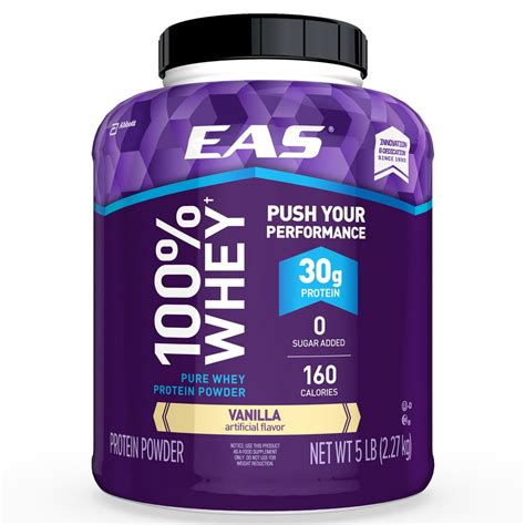 EAS 100% Pure Whey Protein Powder Vanilla 30 g of Protein 5 lb Canister - Walmart.com - Walmart.com