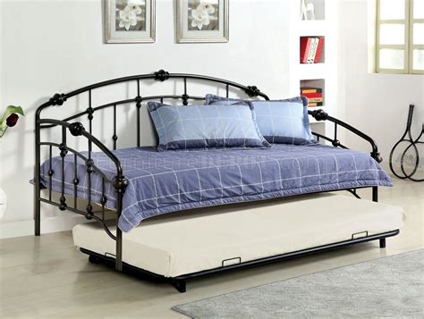 CM1602 Goshen Metal Daybed in Black w/Optional Trundle